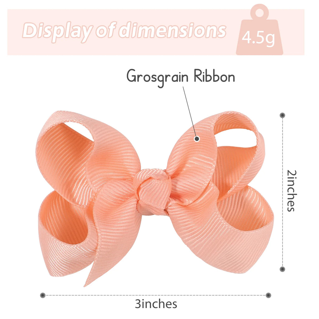 BABY BOWS 20/30/40Pcs 3inch Grosgrain Ribbon Hair Bow Clips for Baby Girls Hair Accessories Bowknot Hairpin Toddler Headgripes