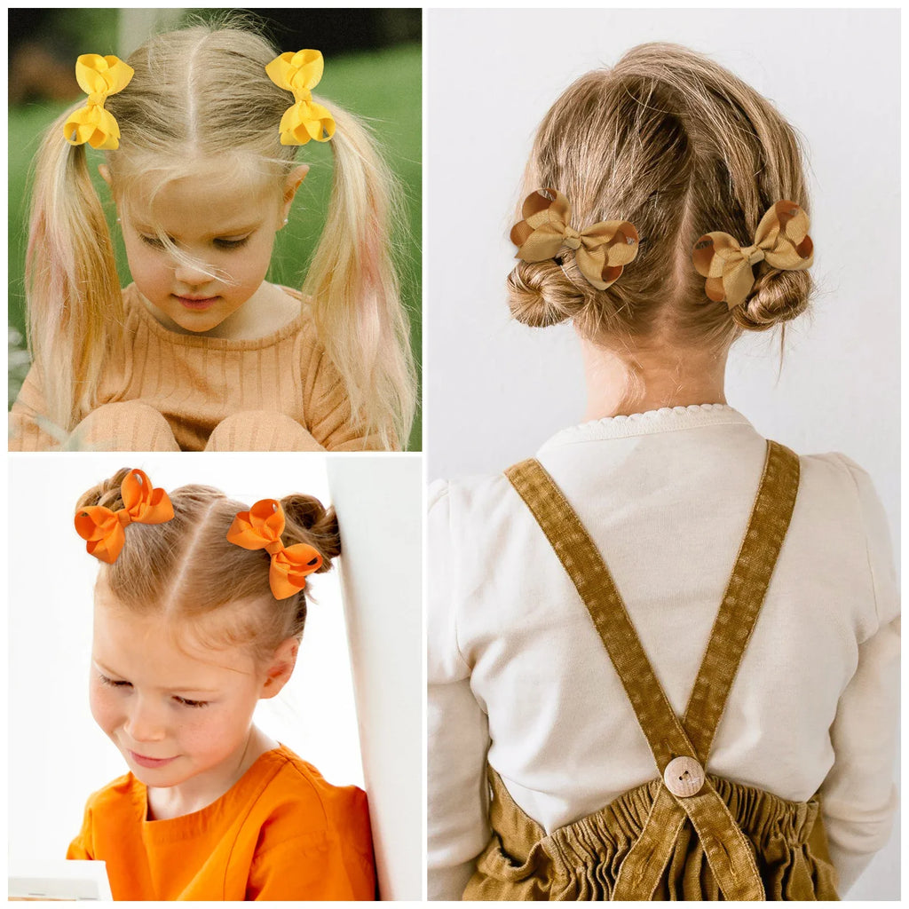 BABY BOWS 20/30/40Pcs 3inch Grosgrain Ribbon Hair Bow Clips for Baby Girls Hair Accessories Bowknot Hairpin Toddler Headgripes