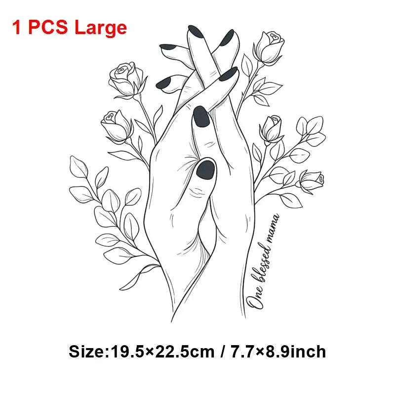 Mom Mother's Day Iron On Patches DIY Heat Transfer Decals for Clothing T-Shirts Bags  Mama Gift transfer decal painting