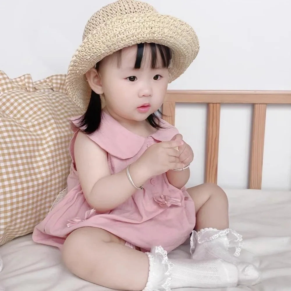 Shorts Climb Bow Baby Romper Casual Outfit Infant Romper Bow Baby Jumpsuit 0-18 Month One-piece Bow Baby Bodysuit Infant Wear