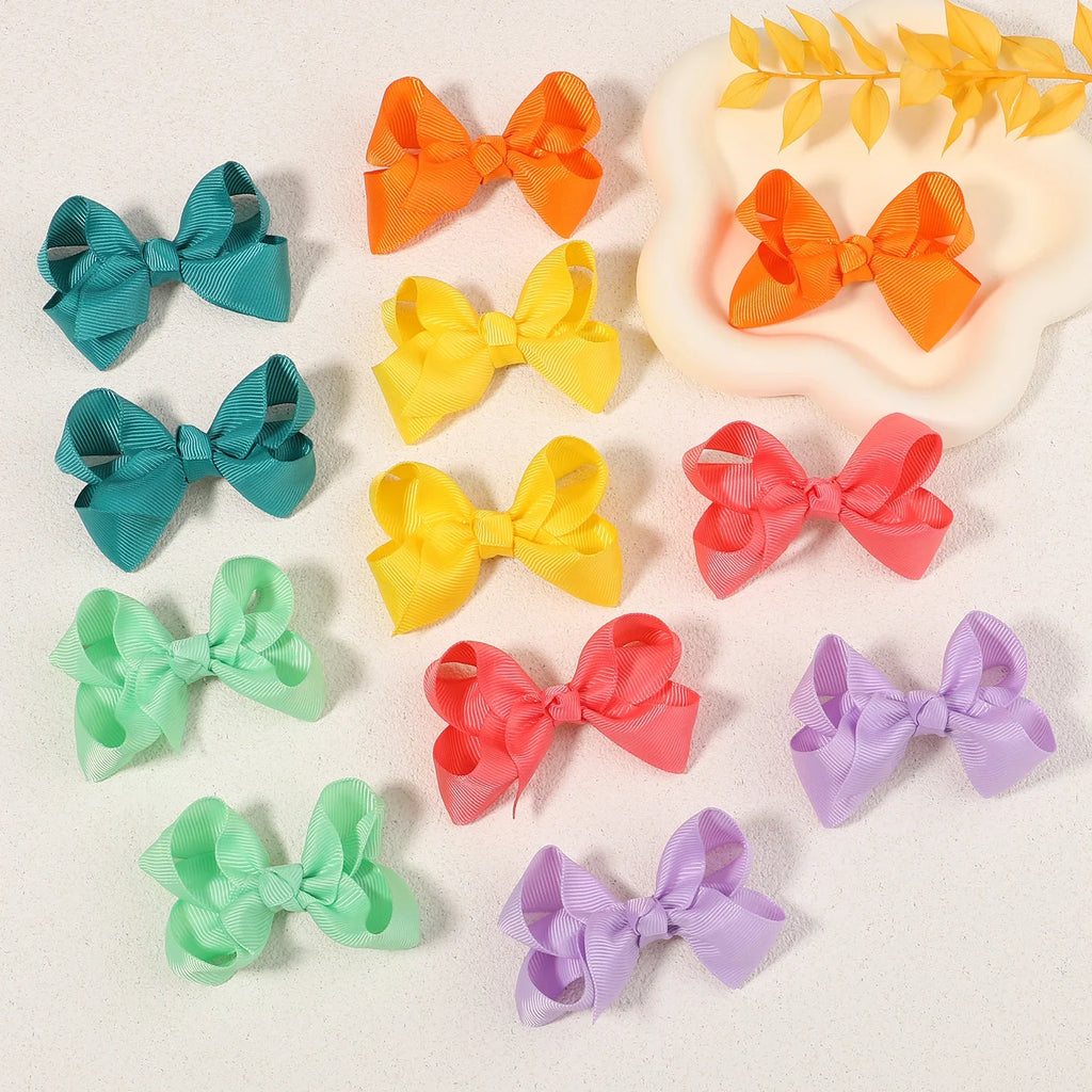 BABY BOWS 20/30/40Pcs 3inch Grosgrain Ribbon Hair Bow Clips for Baby Girls Hair Accessories Bowknot Hairpin Toddler Headgripes