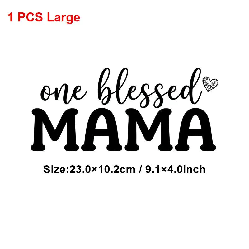 Mom Mother's Day Iron On Patches DIY Heat Transfer Decals for Clothing T-Shirts Bags  Mama Gift transfer decal painting