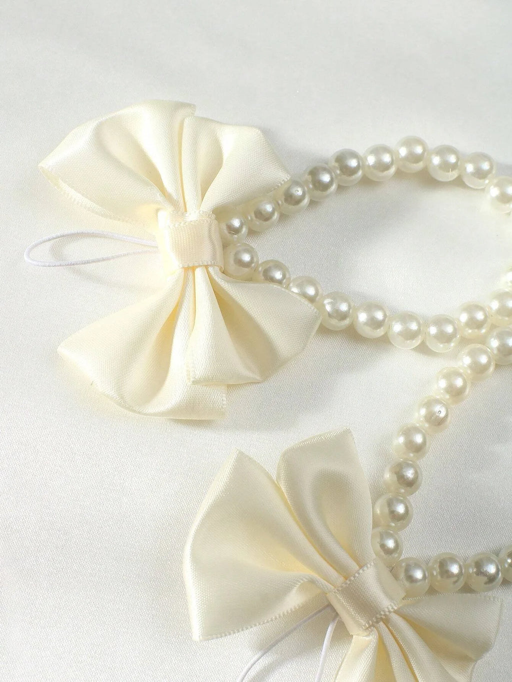 Newborn Photo Prop Accessories Infant Photography Handmade Pearl Bow Anklet Foot Baby Shower Family Decoration Gifts For Girls