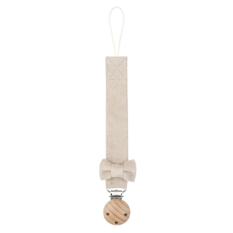 Baby Bowknot Pacifier Clip Chain Nipple Holder Leash Infant Shower Gift
