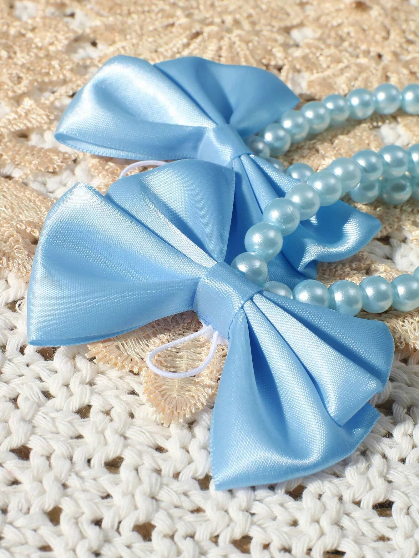 Newborn Photo Prop Accessories Infant Photography Handmade Pearl Bow Anklet Foot Baby Shower Family Decoration Gifts For Girls