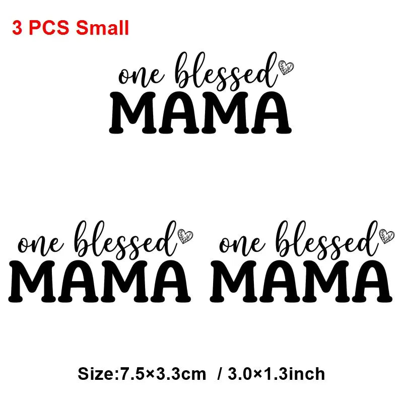 Mom Mother's Day Iron On Patches DIY Heat Transfer Decals for Clothing T-Shirts Bags  Mama Gift transfer decal painting