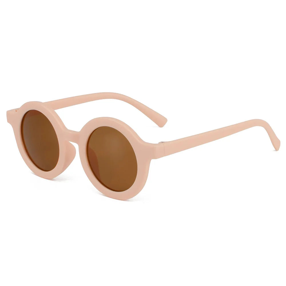 Children's sunglasses, inset style  round frame, 1-7 year old baby sunglasses, sun shading, sun protection