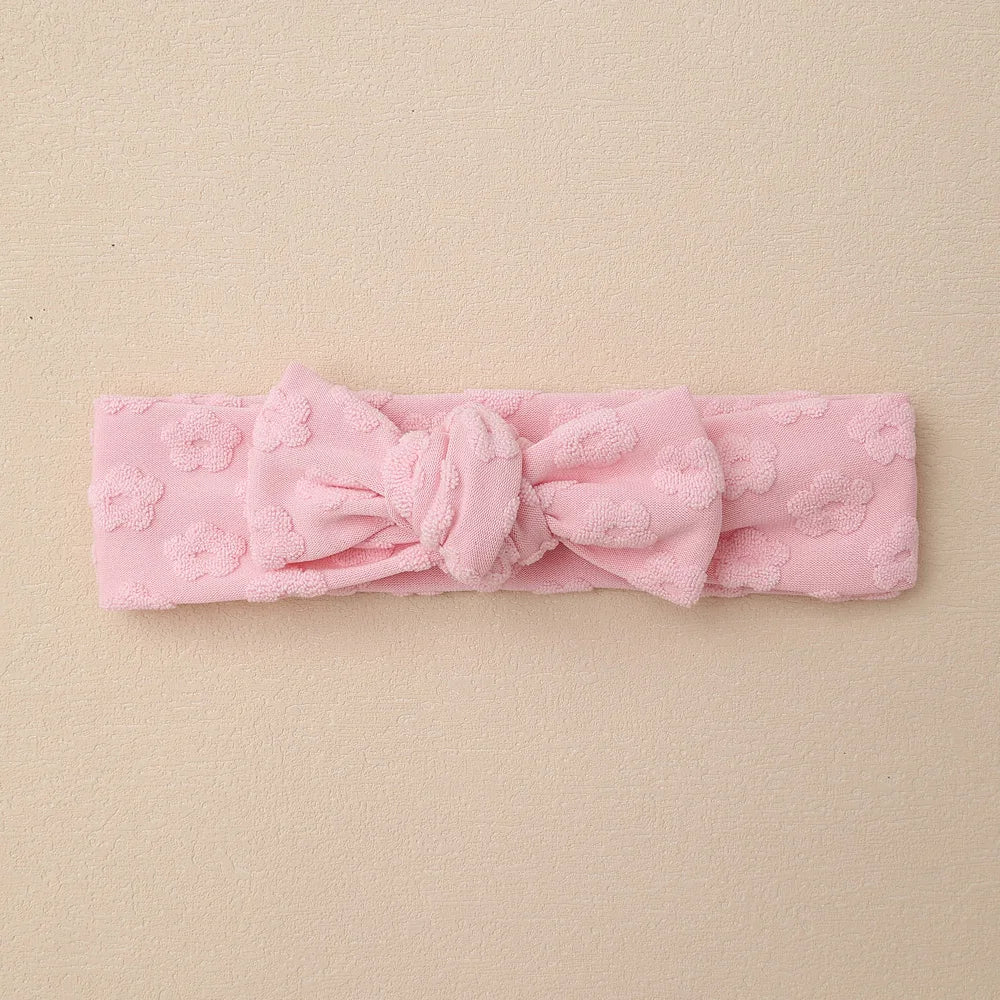 Baby Headband Solid Color Print Bows Hair Bands For Newborn Infant Turban Soft Elastic Headwear Baby Girl Hair Accessories