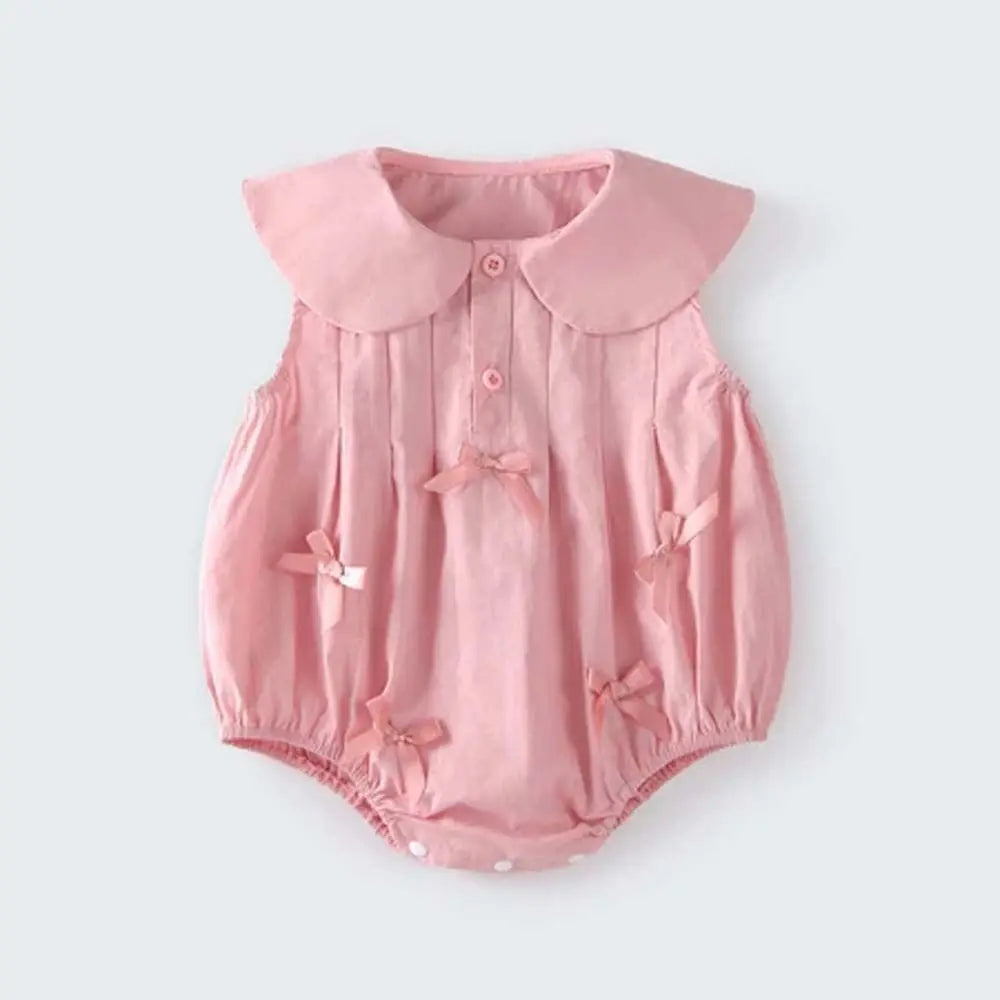 Shorts Climb Bow Baby Romper Casual Outfit Infant Romper Bow Baby Jumpsuit 0-18 Month One-piece Bow Baby Bodysuit Infant Wear