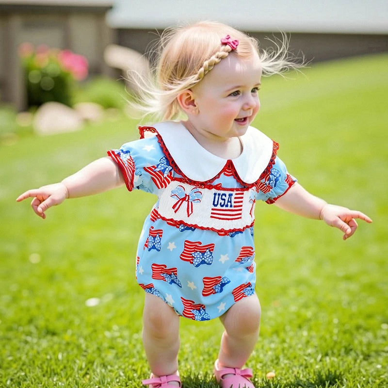 Adorable Infant Floral Print Jumpsuit Sweet Ruffle Sleeve  Outfit Toddler Summer Playsuit Newborn Romper