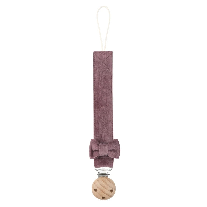 Baby Bowknot Pacifier Clip Chain Nipple Holder Leash Infant Shower Gift