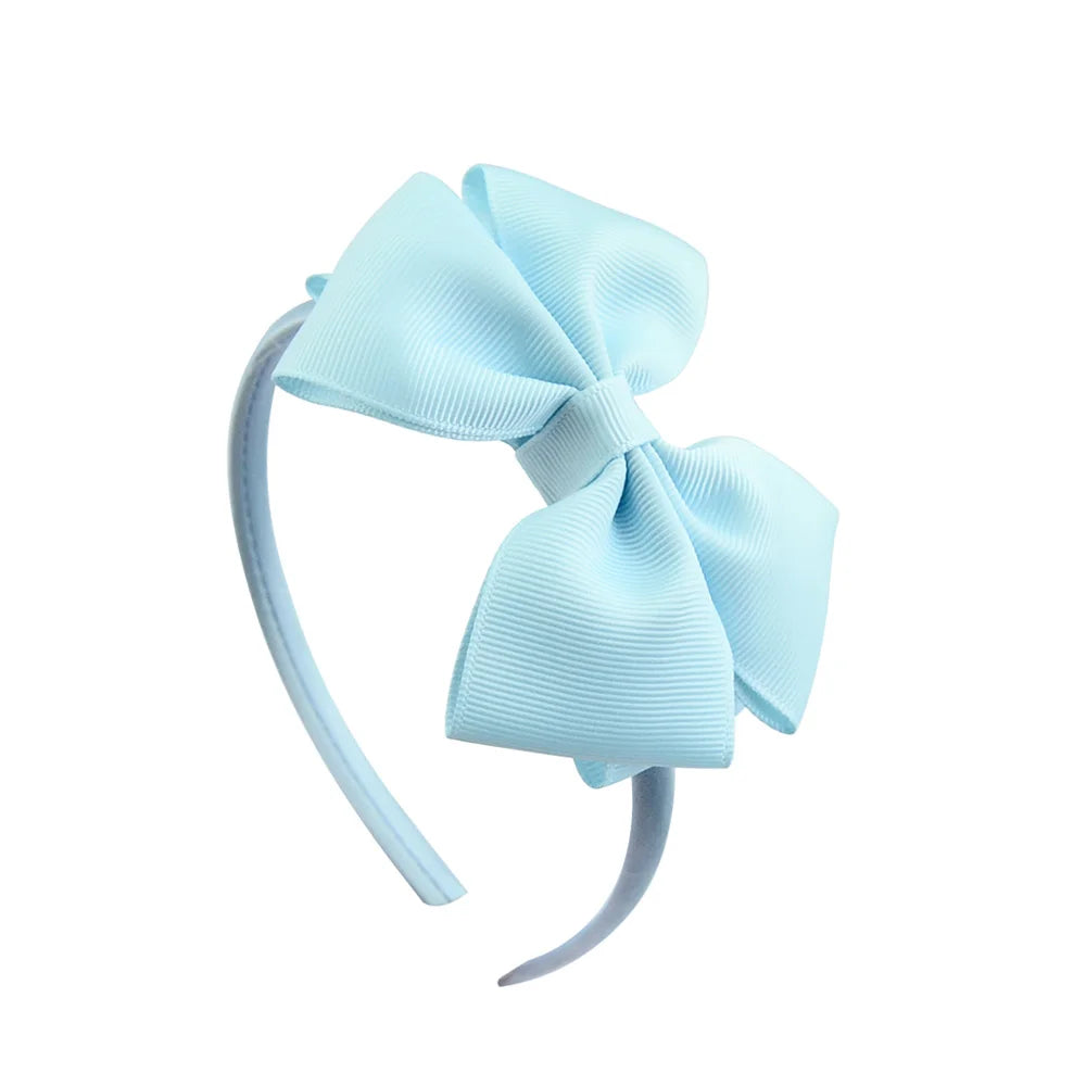 1 Piece Ribbon Handmade Hair Bows Hairbands for Baby Girls 20 Colors Cute Bowknot Solid Headband Headwear Baby Hair Accessories