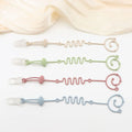 4-Piece Silicone Pacifier Clip, Teething Pacifier Holder Clip, Baby Pacifier Strap/Chain, Suitable for Toy Teething Devices