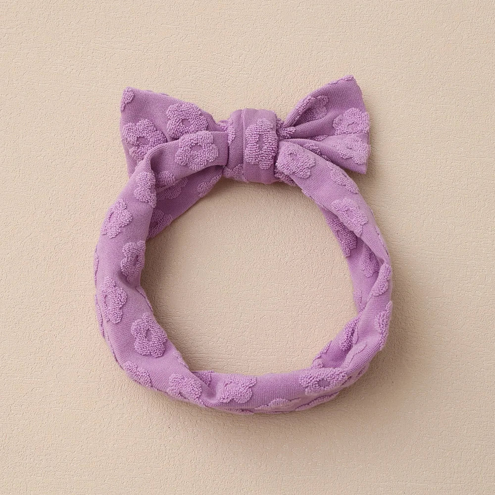 Baby Headband Solid Color Print Bows Hair Bands For Newborn Infant Turban Soft Elastic Headwear Baby Girl Hair Accessories