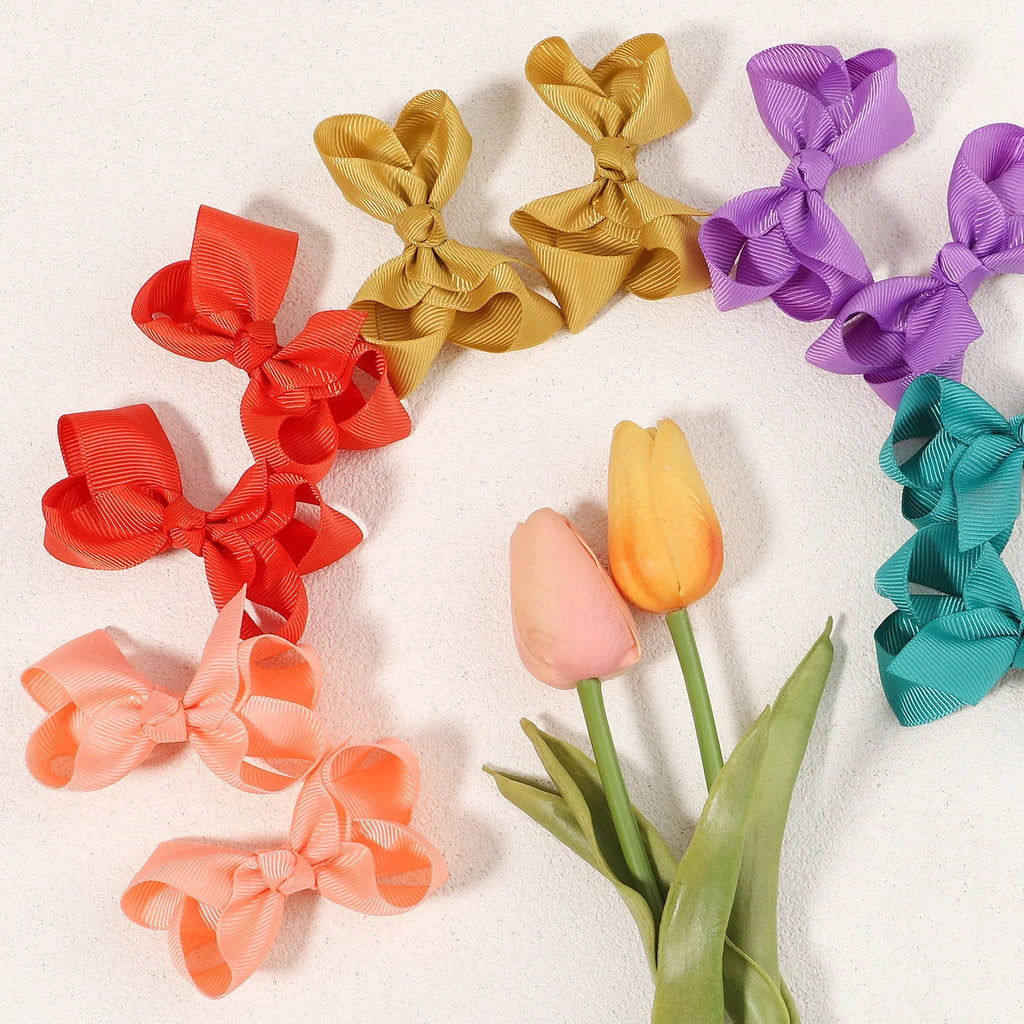 BABY BOWS 20/30/40Pcs 3inch Grosgrain Ribbon Hair Bow Clips for Baby Girls Hair Accessories Bowknot Hairpin Toddler Headgripes