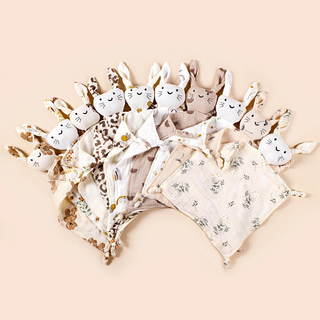 Baby Cotton Muslin Comforter Blanket Soft Newborn Sleeping Doll Cute Pirnts Cats Blankets Soothe Appease Towels Bibs Saliva