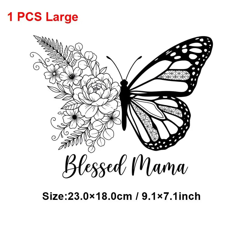 Mom Mother's Day Iron On Patches DIY Heat Transfer Decals for Clothing T-Shirts Bags  Mama Gift transfer decal painting