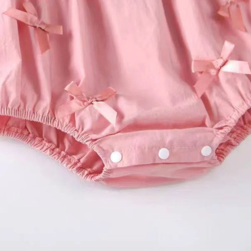 Shorts Climb Bow Baby Romper Casual Outfit Infant Romper Bow Baby Jumpsuit 0-18 Month One-piece Bow Baby Bodysuit Infant Wear
