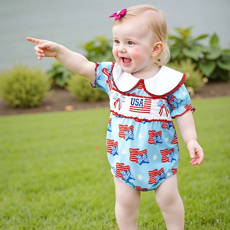 Adorable Infant Floral Print Jumpsuit Sweet Ruffle Sleeve  Outfit Toddler Summer Playsuit Newborn Romper