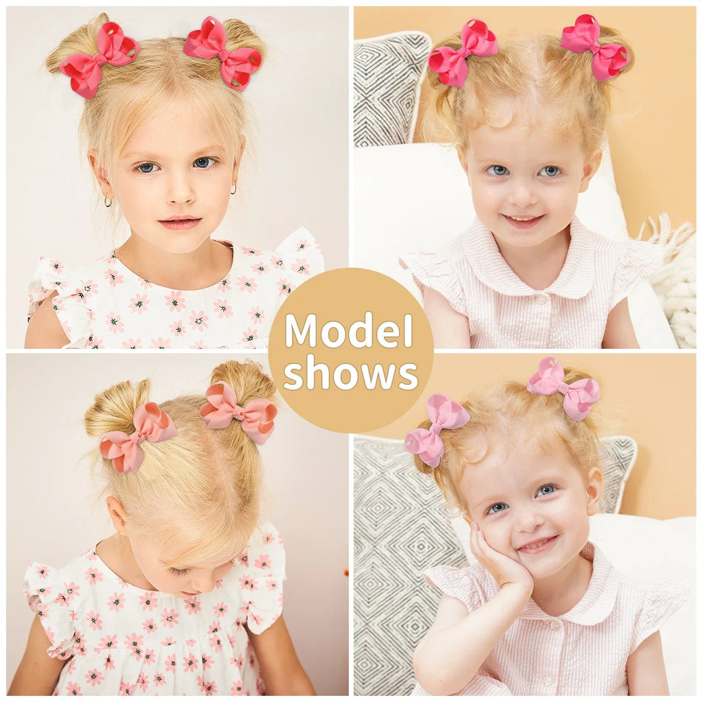 BABY BOWS 20/30/40Pcs 3inch Grosgrain Ribbon Hair Bow Clips for Baby Girls Hair Accessories Bowknot Hairpin Toddler Headgripes