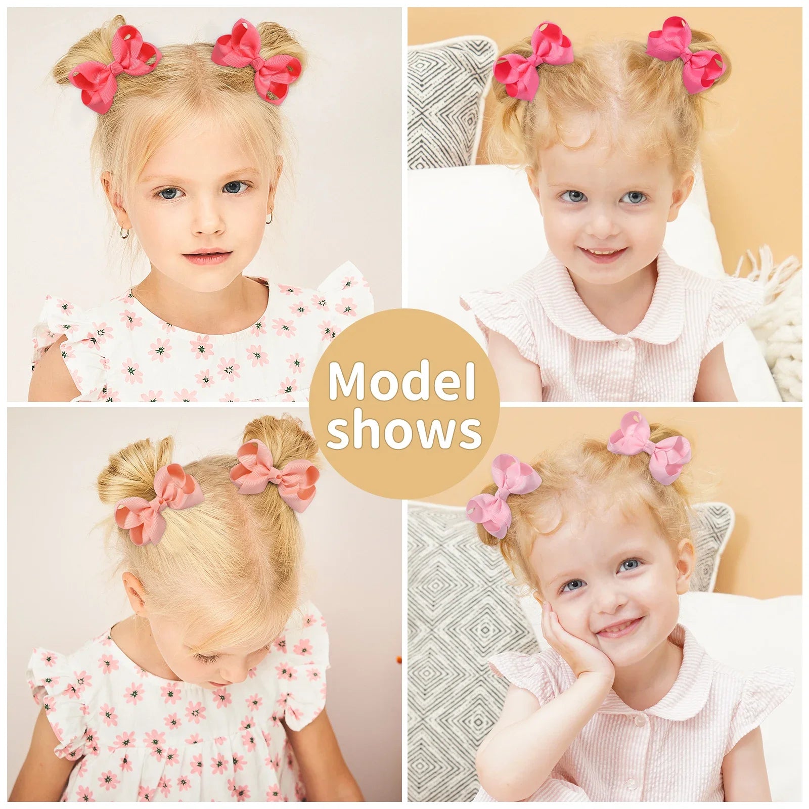 BABY BOWS 20/30/40Pcs 3inch Grosgrain Ribbon Hair Bow Clips for Baby Girls Hair Accessories Bowknot Hairpin Toddler Headgripes