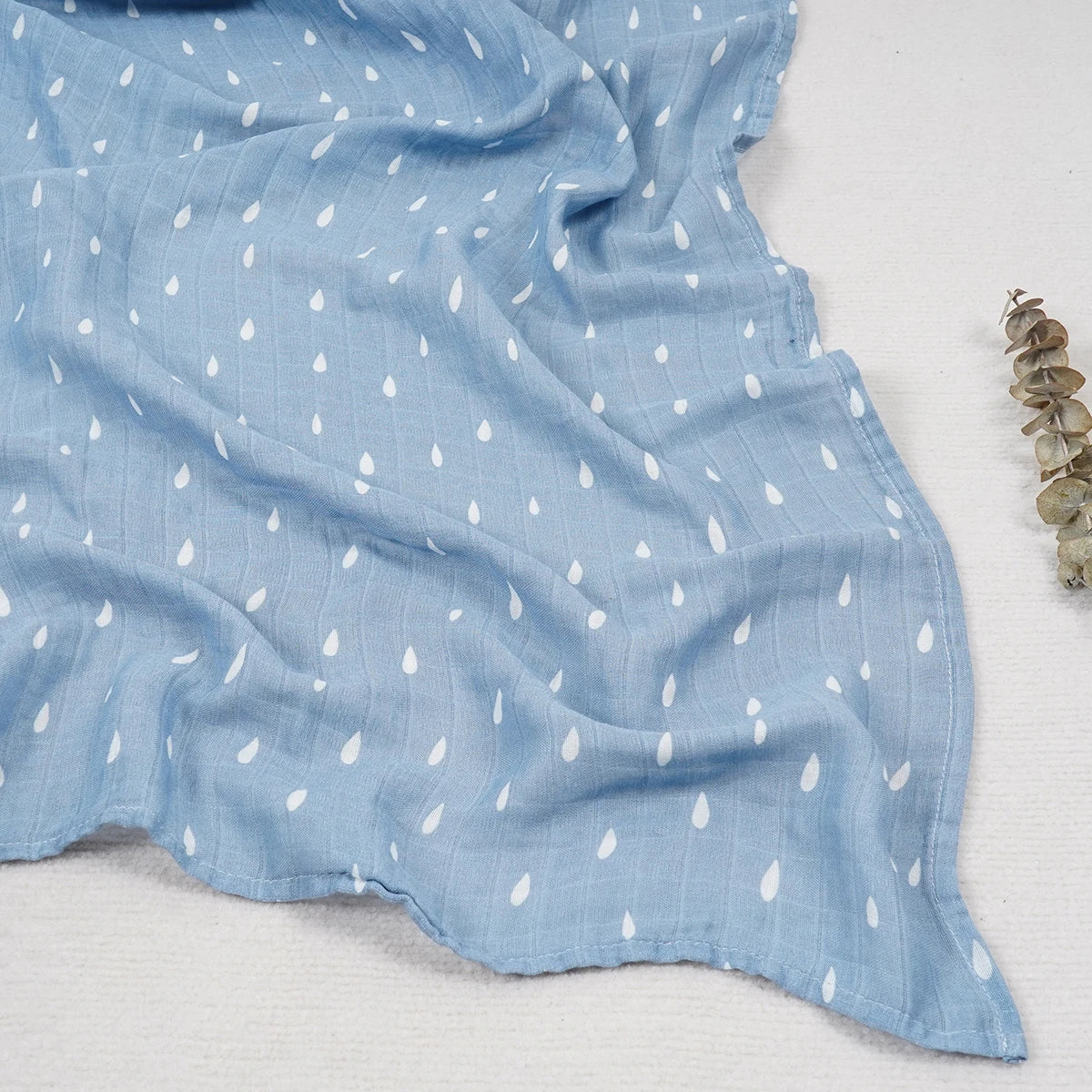 Elinfant 120x110cm Bamboo Cotton Baby Muslin Swaddle Blanket Cute Soft Print Baby Towel Wrap