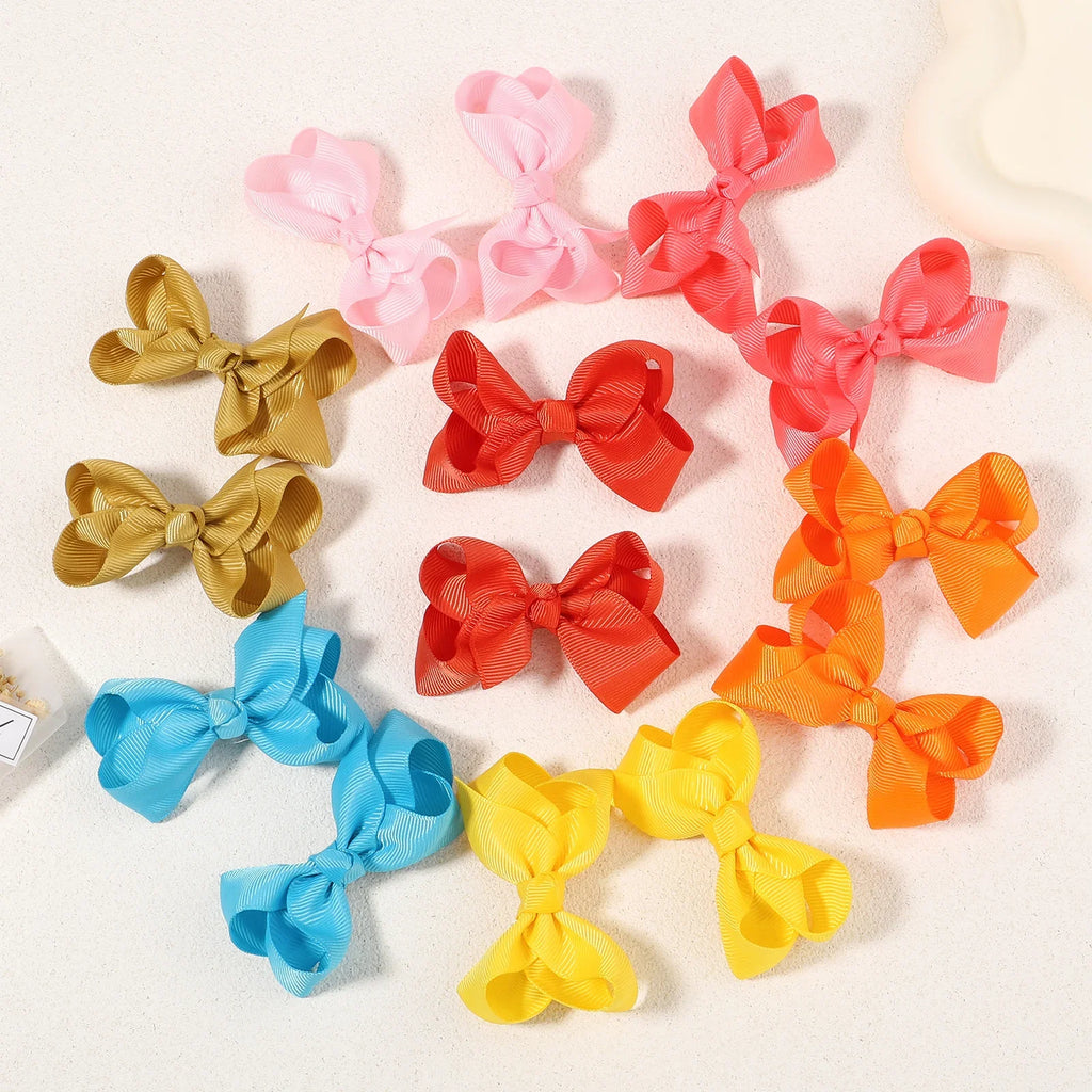 BABY BOWS 20/30/40Pcs 3inch Grosgrain Ribbon Hair Bow Clips for Baby Girls Hair Accessories Bowknot Hairpin Toddler Headgripes