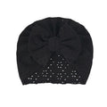 Summer Hollow Baby Turban Cap Big Bow Infant Indian Hat Thin Cotton Newborn Elastic Headscarf Solid Color Kids Hair Accessories