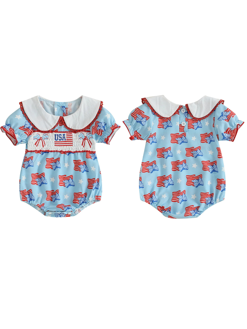 Adorable Infant Floral Print Jumpsuit Sweet Ruffle Sleeve  Outfit Toddler Summer Playsuit Newborn Romper