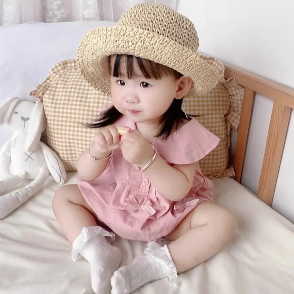 Shorts Climb Bow Baby Romper Casual Outfit Infant Romper Bow Baby Jumpsuit 0-18 Month One-piece Bow Baby Bodysuit Infant Wear